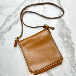 Vintage Coach Brown Leather Crossbody Purse